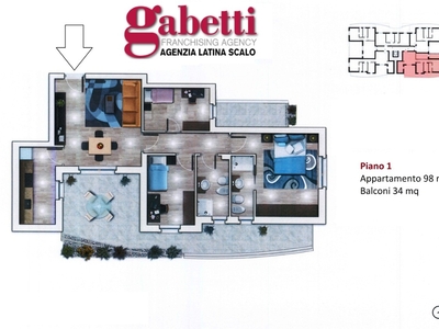 Quadrilocale in Via le pastine snc, Sermoneta, 2 bagni, 98 m²