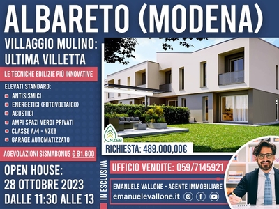 Villa a schiera in Strada Albareto 668, Modena, 6 locali, 3 bagni