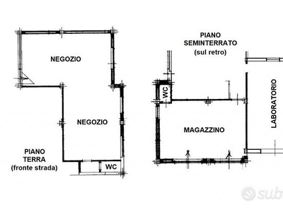 Quota 1/2 di negozio e laboratorio artigiano