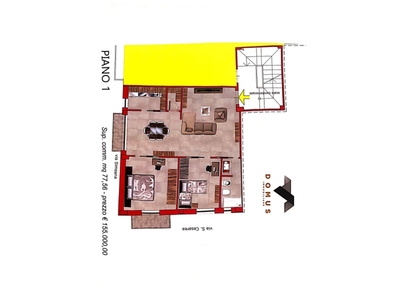 Palazzo in Via Simeana, Francavilla Fontana, 77 m², stato grezzo