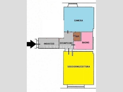 Bilocale in Vendita a Pisa, 168'000€, 60 m²