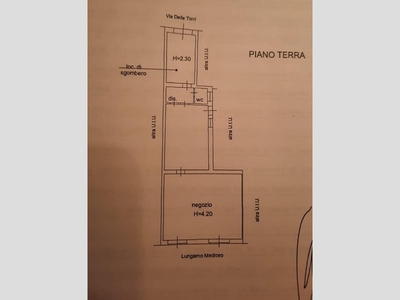 Negozio in Affitto a Pisa, 2'200€, 130 m²