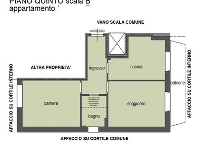 Quadrilocale in Vendita a Milano, 141'750€, 68 m²