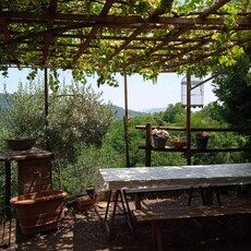 Casa vacanze 'Antico Casale Toscano Sulla Collina' vista montagne, piscina e Wi-Fi