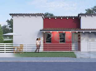 Villa singola in costruzione con garage