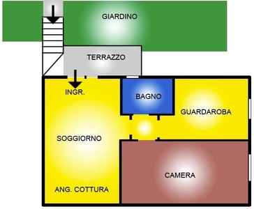 Trilocale con giardino, Santa Maria a Monte montecalvoli basso