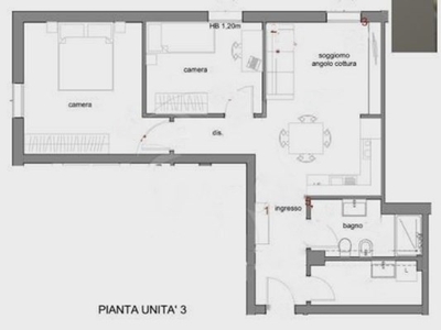 Trilocale in Vendita a Bologna, zona san donato, 235'000€, 68 m²
