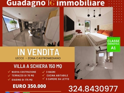 Villetta a schiera in Vendita a Lecce, zona castromediano, 350'000€, 150 m²