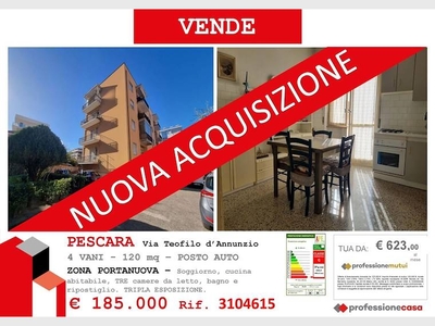 Appartamento in vendita a Pescara, Via Teofilo D'Annunzio - Pescara, PE