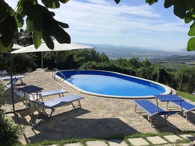 Rustico panoramico con piscina tra Umbria e Toscana (Tramonto)
