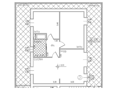 Trilocale con terrazzo, Empoli santa maria