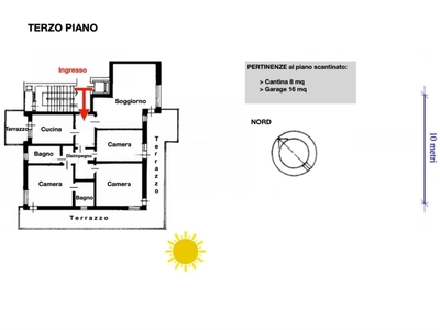 INTERNI VIALE VENEZIA : APPARTAMENTO TRICAMERE BISERVIZI CON CANTINA E GARAGE Udine