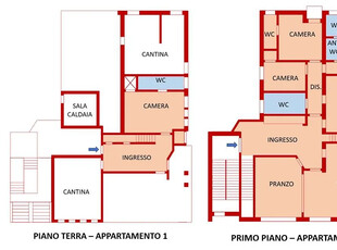 Parco Ferrari trifamiliare con giardino