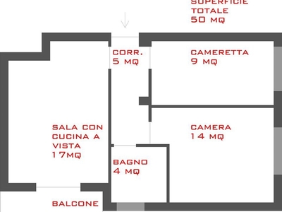 Bilocale in Vendita a Caserta, zona localita' Casole, 49'000€, 45 m²