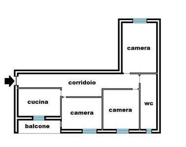 Quadrilocale buono stato, primo piano, Corso San Gottardo, Milano