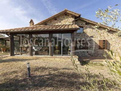 For Sale: Stone Farmhouse with Panoramic Views in Seggiano, Tuscany