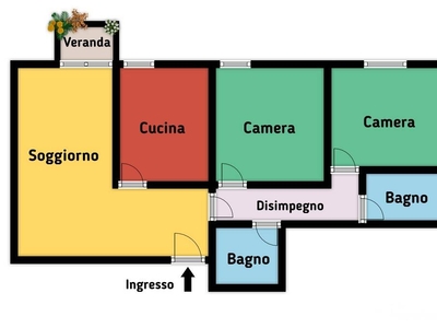 Quadrilocale ottimo stato, sesto piano, Mazzini - Fossolo, Bologna