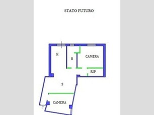 Trilocale in Vendita a Cosenza, 100'000€, 85 m²