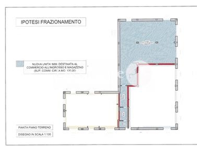 Locale commerciale in buono stato di 130 mq. a Marlia