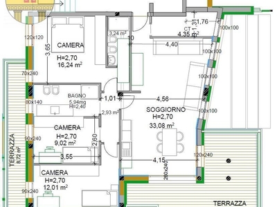 Quadrilocale in Vendita a Treviso, zona S. Bona, 360'000€, 125 m²