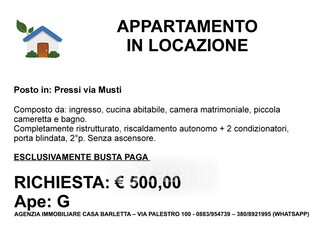 Appartamento in Affitto in Via Raffaele Musti a Barletta