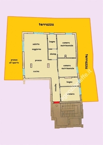 Attico a Massa, 5 locali, 2 bagni, con box, arredato, 90 m², 4° piano