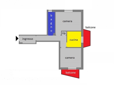 Appartamento in Vendita a Genova, zona San Teodoro, 75'000€, 72 m²